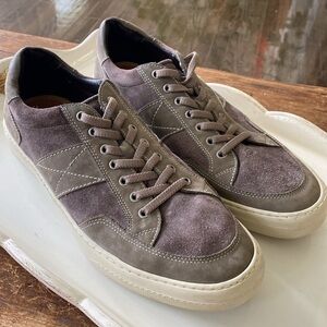 Flag Ltd Nappa Glove Gray Leather Slip On Sneakers. Size 12